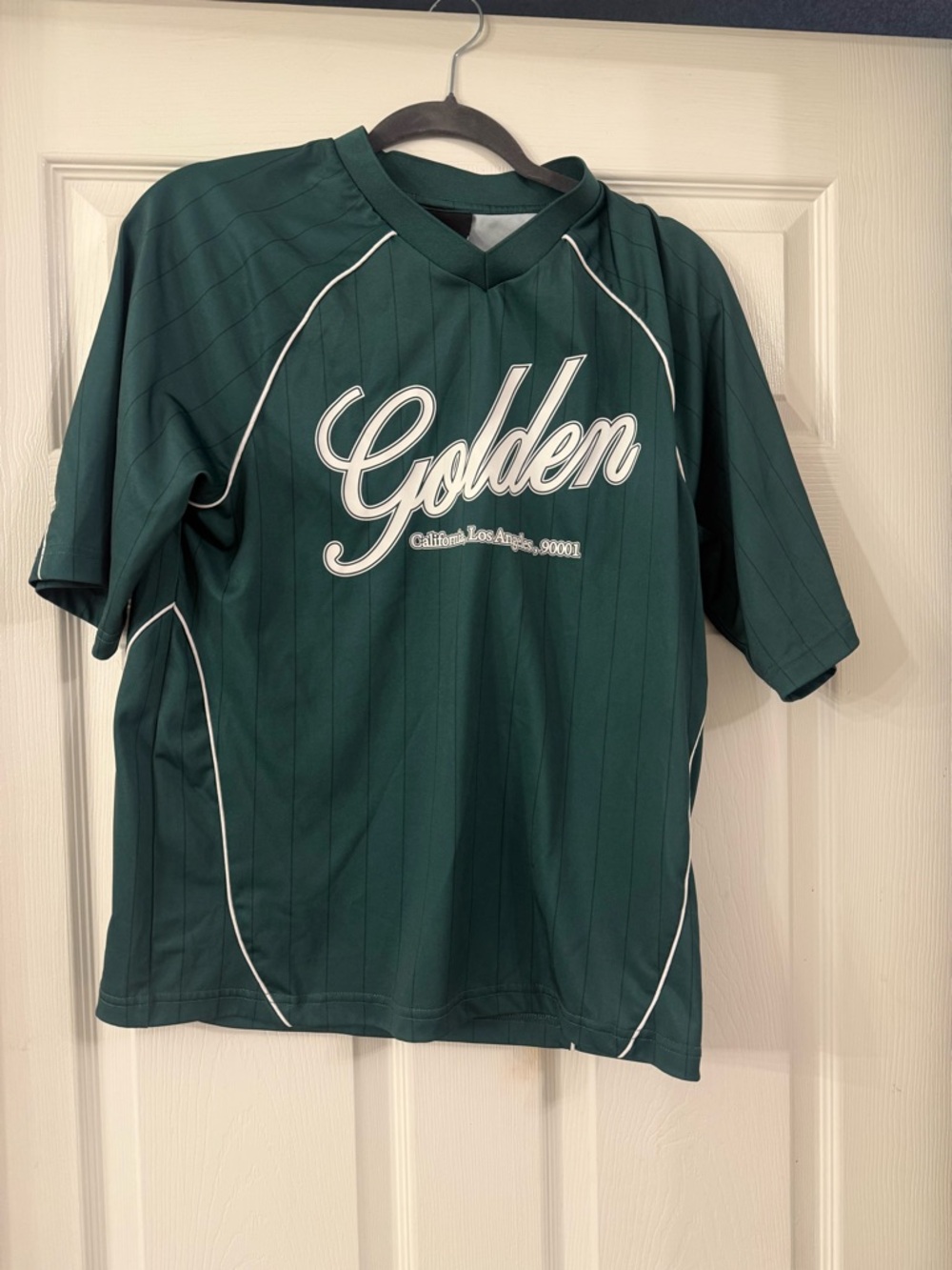 H&M Dark Green 'Golden' Athletic Jersey with White Trim